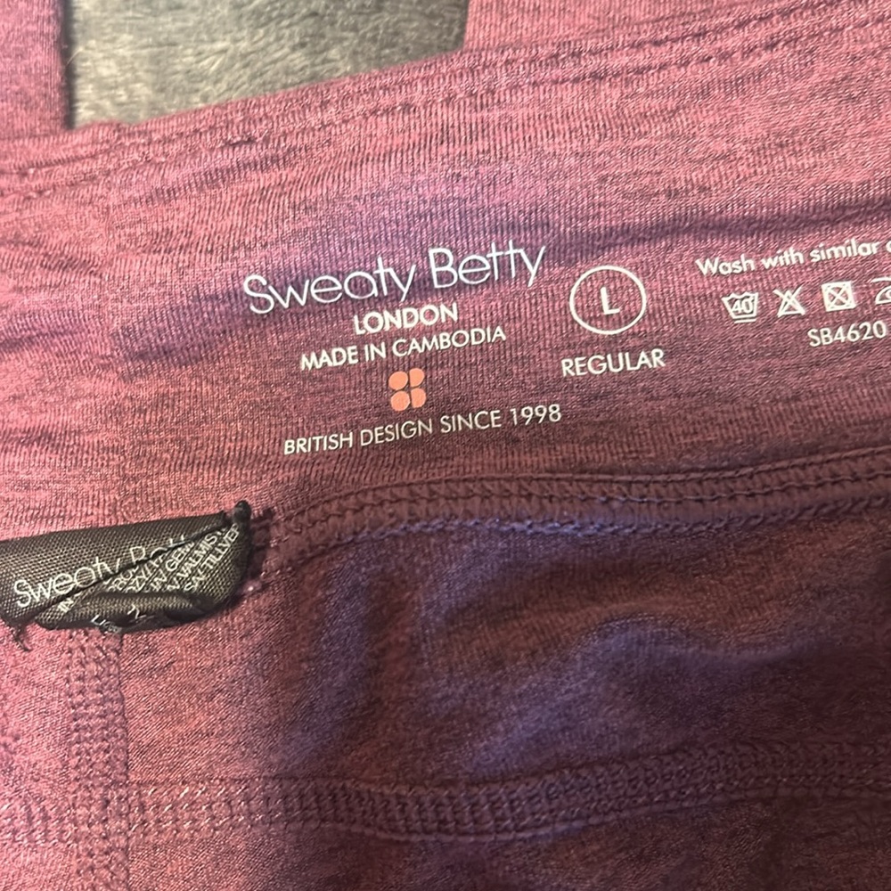 Sweaty Betty Plum Lounge Pants joggers size large - Picture 2 of 4